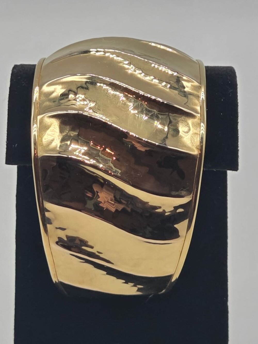 Veronese 18k gold over 925 Sterling Silver cuff bracelet